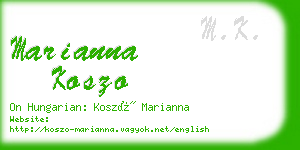 marianna koszo business card